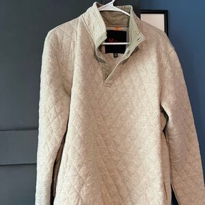 Quilted Beige Pullover Sweater